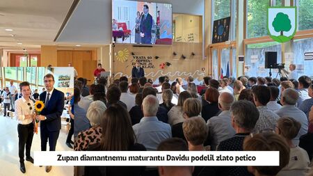 Župan diamantnemu maturantu SŠ Ravne podelil zlato petico